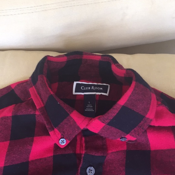 Club Room Black and Red Flannel - Picture 3 of 3